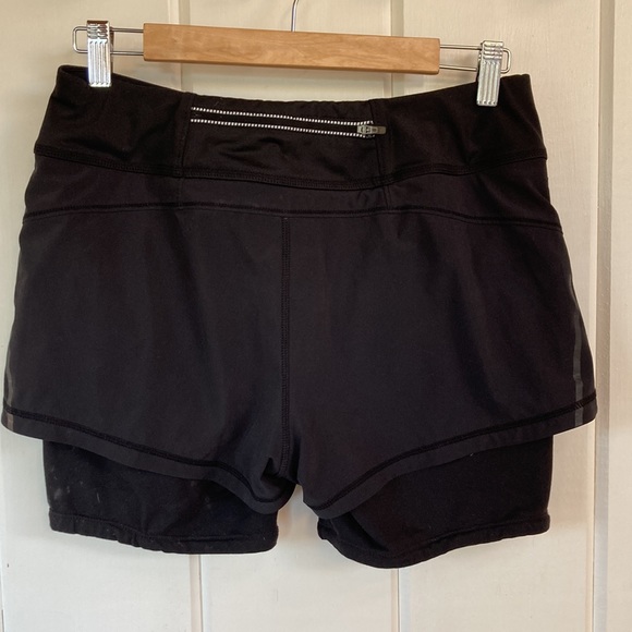Athleta running shorts with compression long shorts underneath - Picture 6 of 10